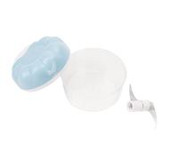 mingzhe Trita Aglio Manuale, Mini Trita Aglio Trasparente con Lame in Acciaio Inossidabile e Coulisse per Verdure Frutta Carne Disossata (Blu)