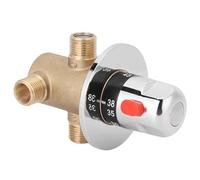 mingzhe Valvola Miscelatrice Termostatica a 3 Vie, Valvola di Controllo | Design Antiscottatura, Temperatura 38°, Adatto per Lavabo Doccia da Bagno, Intervallo di Pressione 0,1-0,5 MPa
