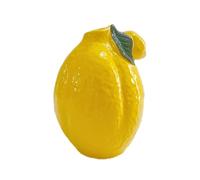 MINGZHE Vaso di Limone,Vaso di Limone per Fiori Vaso Decorativo in Ceramica Vaso Giallo Vaso a Forma di Frutta Decorazione di Limone Finto 15x12 Cm