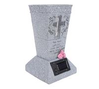 mingzhe Vaso per Tomba per Cimitero Solare con di Drenaggio Regolabile con Picchetto a Terra a LED