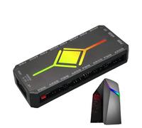 Minhaxue Controller RGB Per PC - Adattatore Divisore Magnetico ARGB 5V - Hub LED PC Con Telecomando Senza Fili - Per Casa Sala Giochi Scrivania Stanza Dei Giochi Party Camera Da Uomini Donne E