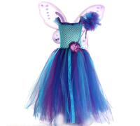 Minhaxue Costume Da Fata Per Bambini,Abito Da Sfilata Con E Bacchetta | Costume Da Fata Halloween Per Bambine | Vestito Trucco Party Halloween Cosplay Party Fiera Festa Vacanza Pride