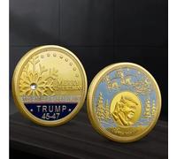 MINHBDER Monete Commemorative 45-47, Monete Commemorative Placcate in Oro per Le Elezioni degli Stati Uniti, Monete Ricordo con Fiocco di Neve, Regali per La Collezione, Presidente Trump