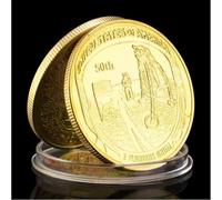 MINHBDER Monete Commemorative, Il 50° Anniversario Dell'Allunaggio Dell'Apollo, Monete Souvenir da Collezione Placcate in Argento/Oro, Regali da Collezione