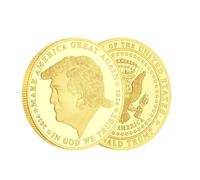 MINHBDER Monete Commemorative Placcate in Oro 2024 in God We Trust Trump Donald Save America Collezione di Monete Souvenir Regali Arredamento per La Casa