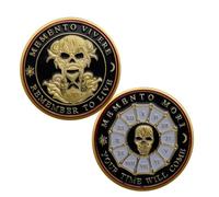MINHBDER Monete Commemorative Ricordati di Vivere Moneta Ricordo Placcata in Oro Il Tuo Momento Arriverà Collezione di Monete Ricordo Regali