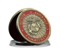 MINHBDER Monete Commemorative Sempre Un Marine Una Volta Un Corpo dei Marines Moneta Ricordo Placcata in Bronzo Collezione Semper Fidelis Regali