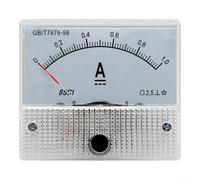 Minhe Amperometro analogico DC 1A 85C1 Pointer Panel Meter, gamma di corrente 0-1A, precisione 2,5, alloggiamento ignifugo ABS, per sistemi di alimentazione industriale