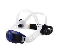 Minhe Casco da saldatura, materiale PE regolabile, opzioni di foro quadrato/rotondo, comodo e antiscivolo, colore bianco, protegge la fronte