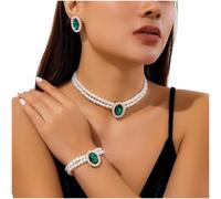 Minhe Collana Donna Perle Finte Multistrato per stile per francese | Design multistrato sofisticato, perle finte lucide, stile francese classico, look lussuoso immediato