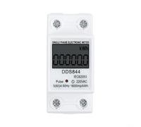 Minhe Contatore di energia elettrica monofase LCD, 220V 60A WattHour Meter, ampio display della temperatura, spegnimento della memoria protetta