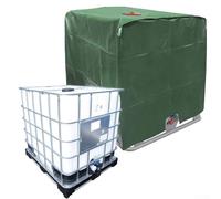Minhe Copertura per serbatoio IBC, 1000 l, impermeabile, isolante e resistente ai raggi UV, con alette di accesso, per contenitori d'acqua esterni, per serbatoi standard di pallet (verde militare)