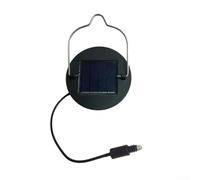 Minhe Copertura superiore per pannello solare fai da te, 2 V, 100 MA, parte di ricambio, in ABS resistente alle intemperie, per esterni, cortile, giardino, lampada a sospensione, colore nero (spirale)