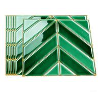 Minhe Decalcomanie impermeabili della parete della spina di pesce del PVC con effetto iridescente di lucentezza allineato con i principi di progettazione nordica(5)