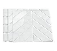 Minhe Decalcomanie impermeabili della parete della spina di pesce del PVC con effetto lucido iridescente allineato ai principi di progettazione nordica (1)