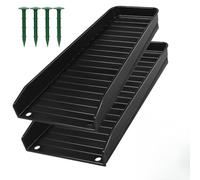 Minhe Grondaia pluviale per paraspruzzi realizzata in solido PVC con geometria funzionale per guidare il deflusso dell'acqua piovana lontano dalle basi (nero)