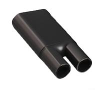 Minhe Guaina termorestringente da 1 kV, rapporto di restringimento 2:1, poliolefina reticolata, guarnizione isolante impermeabile e resistente ai raggi UV per raccordi per condotti elettrici - Nero