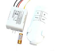 Minhe Interruttore telecomando wireless a 2 vie per lampada e plafoniera, AC 220 V, codifica indipendente a 2 canali, portata 15 m, certificato CE, alloggiamento in ABS