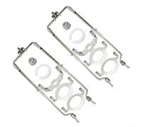 Minhe Kit di supporto regolabile per paralume, 2 set di staffe in metallo resistenti per paralumi da 17-25 cm, compatibile con basi per lampade E14, E26, E27 (argento)