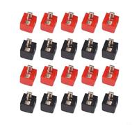 Minhe Metallo ABS 2Pin DIN Audio Adapter 20PCS Tipo a vite | Set da 20 pezzi, codifica rossa e nera, design terminale a vite, dimensioni compatte 10,5 mm, pronto per home theater