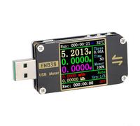 Minhe Misuratore di corrente e tensione FNB38 USB Tester per protocolli PD3.0/QC3.0/QC2.0 - Schermo a colori da 1,44 pollici, archiviazione dati, rilevamento di ricarica rapida, compatibile con