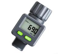 Minhe Misuratore di flusso d'acqua in ottone, display digitale LCD con filtro ribaltabile a 180°, 4 modalità di misurazione, impermeabile IPX6, DN25 per filettatura BSP per tubo da giardino e camper