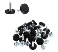 Minhe Piedini regolabili per mobili con filettatura M6 realizzati in acciaio al carbonio e plastica per una maggiore stabilità e riduzione dei danni al pavimento durante il trasloco