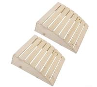 Minhe Poggiatesta ergonomico curvo per sauna, in legno di pino bianco, 39 x 36 cm, cuscino di supporto per il collo, per uso domestico e bagno turco (2 pezzi)