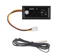 Minhe Regolatore di temperatura della ventola per PWM a 4 fili DC12V con display digitale, ingresso 3P e sonda da -9,9 a 99,9 ℃, compatibile con rilevamento aria/liquido, basso consumo energetico (C)