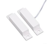 Minhe Rilevatore magnetico con interruttore a sensore di contatto per l'apertura di porte cablate per sistema di allarme di sicurezza domestica, montaggio superficiale in ABS, confezione da 6 (10