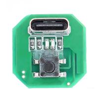 Minhe Scheda driver per torcia elettrica di tipo C con interruttore touch per LED da 10 W, modulo circuito fai da te da 3,7-4,2 V, accessorio PCB compatto verde per batteria a cella singola
