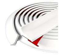 Minhe Striscia di profilo del bordo di ritenzione dell'acqua per piani di lavoro della cucina e vanità del bagno per limitare il deflusso verso gli armadi di base (bianco)