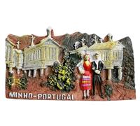 Minho Portogallo Viaggio Souvenir 3D Magnete Frigorifero Attrazioni Città Frigorifero Magnete Decorativo Tridimensionale Casa Cucina Decorazione