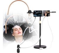 MINHUIJIHUI Attrezzatura per Head Spa, Ricircolo dell'Acqua per Salone di Bellezza, con Pompa E Controller, Altezza E Angolazione Regolabili, Massaggio del Cuoio Capelluto