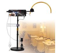 MINHUIJIHUI Doccia a Cascata con 21 Ugelli di Precisione, Apparecchio per Head Spa e Massaggio Capillare, Supporto a U Flessibile e Base Estensibile, Temperatura 30-50°C, Timer 2-90 Min, Portatile