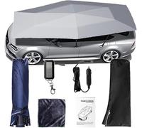 MINHUIJIHUI Tenda da Auto Completamente Automatica con Telecomando,Tettoia Elettrica Pieghevole per Auto per Esterni,Carport Mobile,con Caricatore Rimovibile,Riparo dal Sole E dalle Intemperie