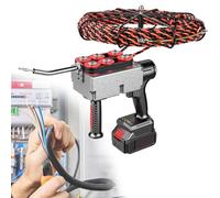 MINHUIJIHUI Tiracavi Elettrico Professionale, Estrattore Cavi Automatico con 1 Batteria 25000mAh, velocità 40 M/Min, Infilaggio Tubi Nascosti con Arresto Automatico E Cavo Guida 15/30M