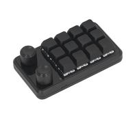 Mini 12-Key RGB Blue Switch Gaming Macro Keypad, Black, Type-C