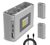 Mini 2 batterie con stazione di ricarica, 2400 mAh, batteria intelligente per drone DJI Mini 2 SE, display LCD, stazione di ricarica a due vie per mini 2 batterie
