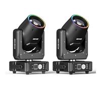 Mini 230W 7R Teste Mobili Beam RGBW Luce da Palcoscenico con anello luminoso RGB 13 Colori 14 Gobos Luci per Discoteca Bar Matrimonio Natale illuminazione (2PCS)