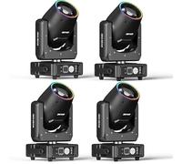 Mini 230W 7R Teste Mobili Beam RGBW Luce da Palcoscenico con anello luminoso RGB 13 Colori 14 Gobos Luci per Discoteca Bar Matrimonio Natale illuminazione (4 PCS)
