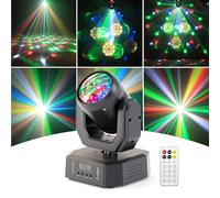 Mini 30 W Moving Head LED con telecomando e gobos RGW luce da discoteca 9 CH luce da palcoscenico per feste, club, bar, pub, feste in casa