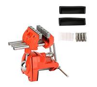 Mini 360° Rotating Clamp Vise | 70mm Jaw Width Adjustable Table Clamp for Workbench/Woodwork/Metalworking | Aluminum Vise with Secure Grip Rubber Gaskets