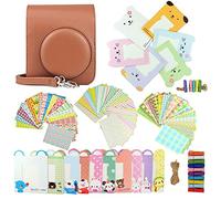 Mini 40 custodia istantanea per fotocamera Fujifilm Instax Mini 40, custodia per fotocamera istantanea con cinghia/adesivo bordi/cornici da parete (custodia marrone)