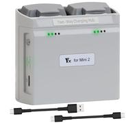 Mini 4K / 2 SE Drone a due vie Hub di ricarica per DJI Mini 4K/ Mini 2/Mini SE/Mini 2 SE Caricabatterie, ricarica fino a 2 batterie contemporaneamente, Power Bank con cavo di ricarica