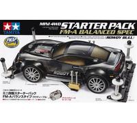 Mini 4wd PRO STARTER PACK FM-A ROWDY BULL (FM-A Chassis) Tamiya 18710 1/32 New