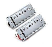 Mini 6 Hole Guitar Electric Humbucker Pickup Neck & Bridge Pickup Pickup Per Lp. Guitar Blackgold/Chrome pickup (Color : CR Neck and Bridge)