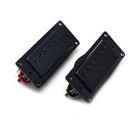 Mini 6 Hole Guitar Electric Humbucker Pickup Neck & Bridge Pickup Pickup Per Lp. Guitar Blackgold/Chrome Pickup chitarra elettrica (Color : BK Neck and Bridge)