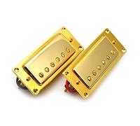 Mini 6 Hole Guitar Electric Humbucker Pickup Neck & Bridge Pickup Pickup Per Lp. Guitar Blackgold/Chrome Pickup chitarra elettrica (Color : Gold Neck and Bridge)
