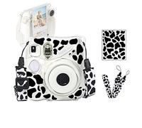 Mini 7+ - Set di custodie trasparenti per fotocamera Fujifilm Instax Mini 7 Plus, accessori per fotocamera istantanea, con pellicola tascabile, adesivo adesivo, tracolla regolabile